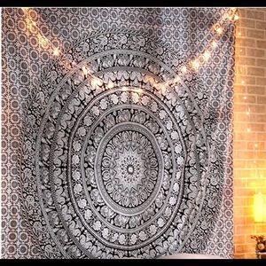 Black and white tapestry